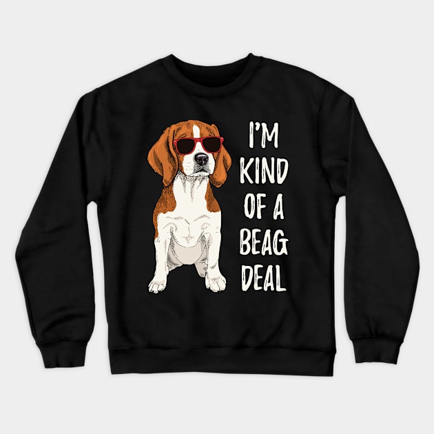 Funny Beagle Crewneck Sweatshirt by sqwear